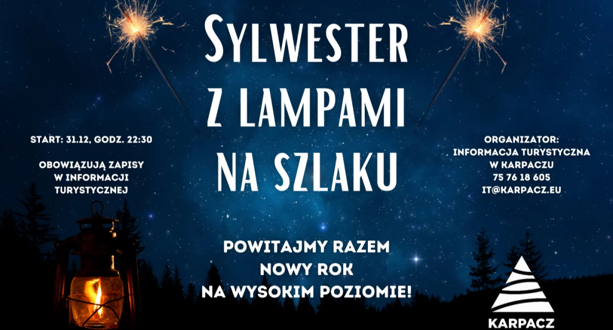 Imprezy masowe, Sylwester lampami szlaku - zdjęcie, fotografia
