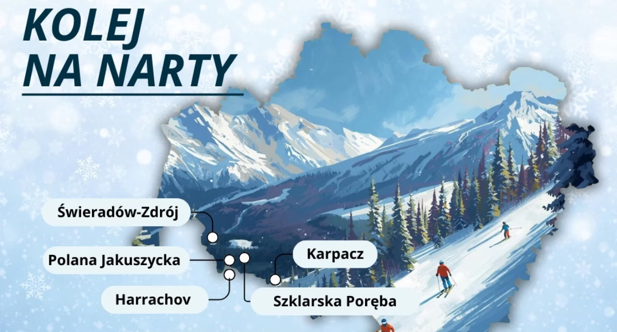 Wiadomości, Dolny Śląsk zaprasza ferie stoki można wygodnie dojechać pociągiem - zdjęcie, fotografia