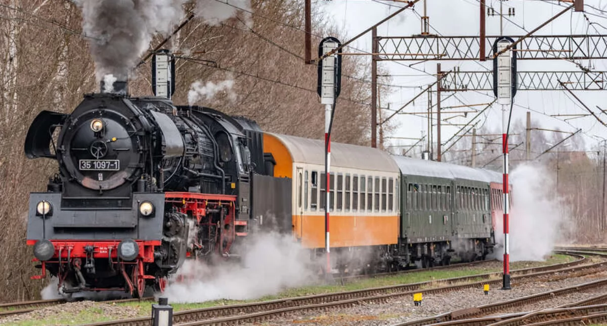 Linie Kolejowe, Rübezahl przejechał przez region tłumy wzdłuż całej trasy - zdjęcie, fotografia
