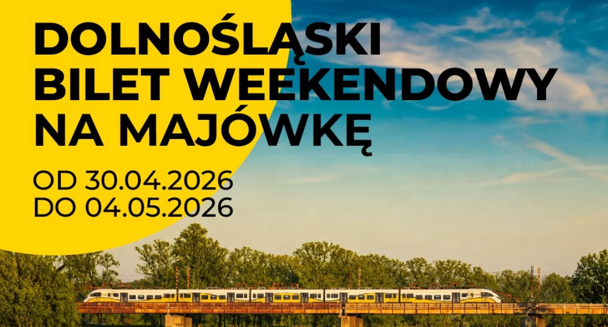 wycieczki kolejowe, Majówka torach Koleje Dolnośląskie wydłużają bilet weekendowy - zdjęcie, fotografia