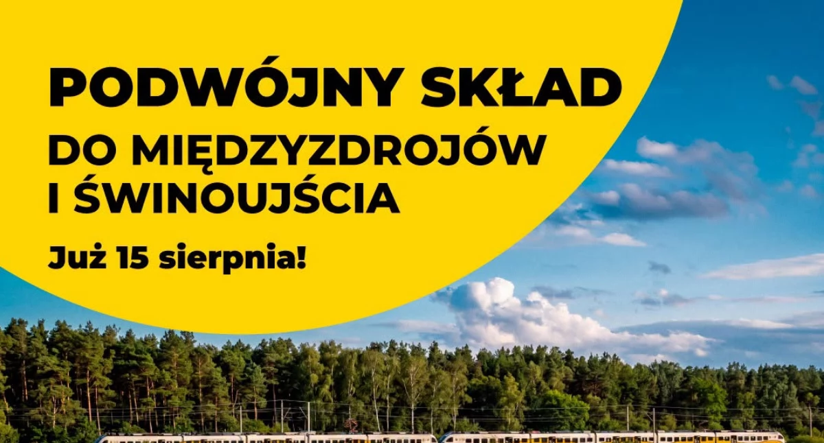 wycieczki kolejowe, Podwójny skład pojedzie Bałtyk zwiększają liczbę miejsc Świnoujścia - zdjęcie, fotografia